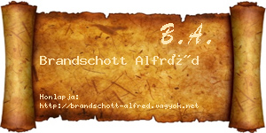 Brandschott Alfréd névjegykártya